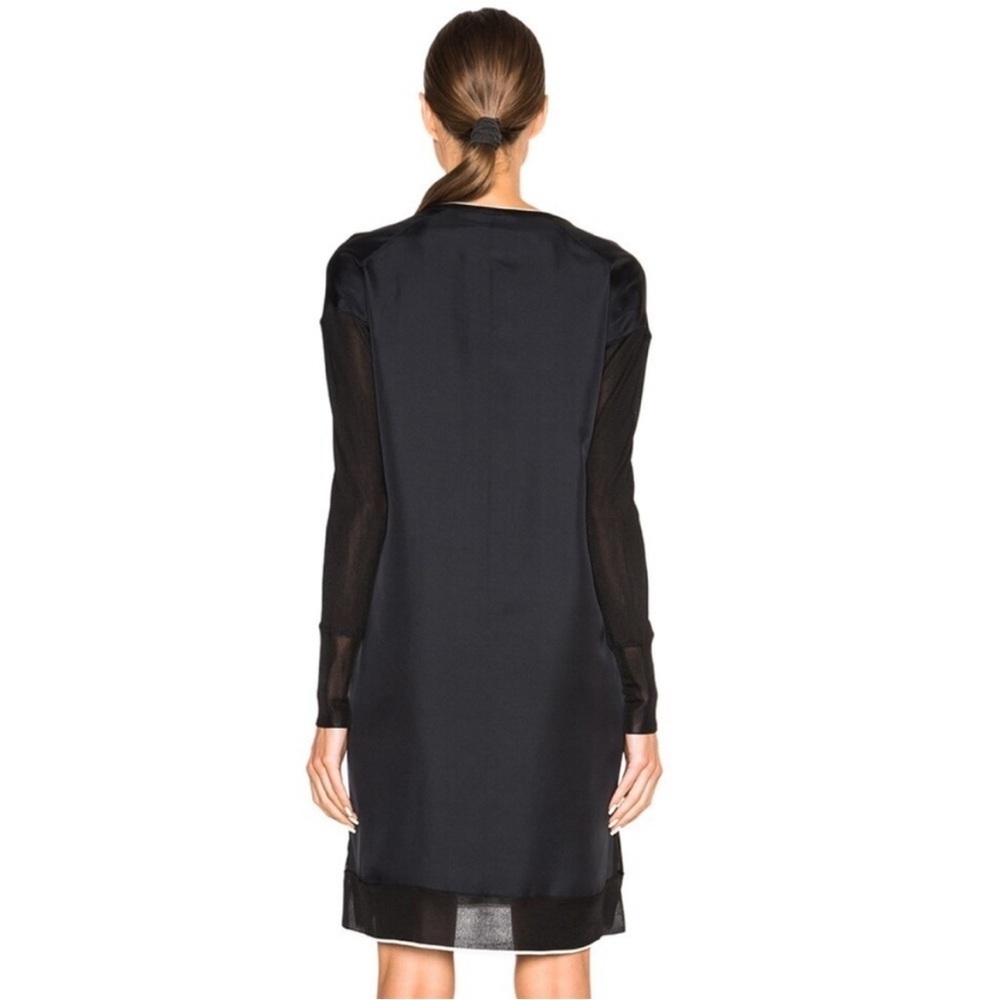 NWT Rag & Bone Long Sleeve Maude Silk Dress in Caviar - Picture 4 of 10